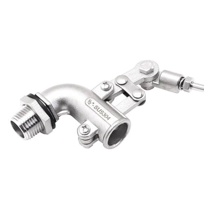 Adjustable Float Ball Valves - 1/2" NPT Male Thread Stainless Steel 304 Elbow Flow Control Float Valve for Automatic Water Level Control Tank Pond Water Tower - size: 0.5 Inch