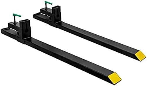 Clamp On Debris Forks Fit 48-60" Bucket, Heavy Duty Fork Tines Clamp-on Pallet Forks Tractor Bucket Forks For Skid Steer Loader Tractor,60''without Stabilizer Bar 1500LBS - size: 60''without Stabilizer Bar 1500LBS