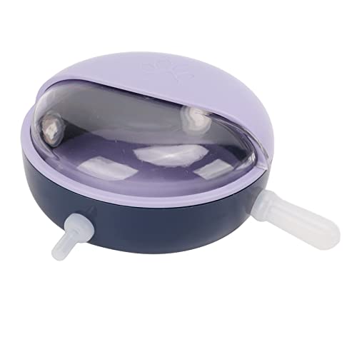 Silicone Puppy Feeder, Food Grade Silicone 180ml Chest Type Easy Clean Puppy Nursing Station, Pet Milk Feeder with 4 Different Size Teats and Lid for Kittens Puppies Rabbits (Purple) - color: Purple