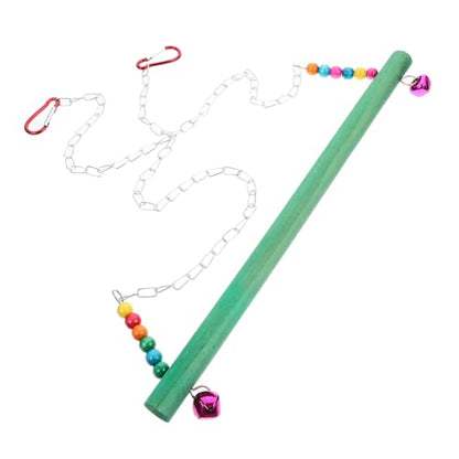 Natural Wood Chicken Perch with Swing and Ladder Pet Climbing Playground for Poultry Entertainment Coop Accessory to Reduce Boredom and Encourage Chewing Random Color