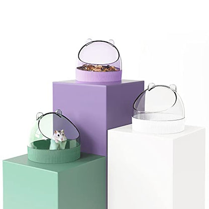Cute Hamster Food Bowl Hedgehog Dish for Dwarf Hamsters, Syrian Hamsters, Gerbils, Mice, Rats, Small Animals, White - color: White