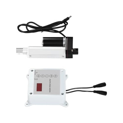 Automatic Chicken Cage Door Opener, Timing Photosensitive Remote Control Kit with Light Sensor and Weatherproof Timer for 9in to 39in Doors up to 44lb (US Plug 100 240V)