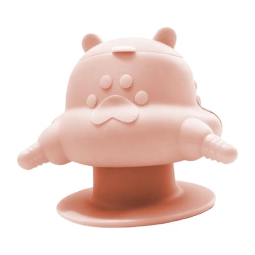 Puppy Feeder with Four Feeding Station Silicone Nursing Bottle Bowl Dispenser Soft Texture Device Suitable for Multiple Pets Breeders Home, Pink - color: Pink