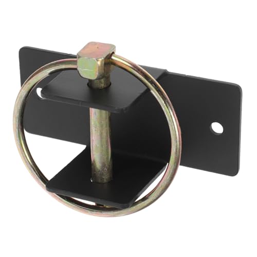 Amosfun Heavy-Duty Steel Livestock Feeder Bucket Holder with Quick Release Water Bucket Hook for Horse Stalls and Barns – Wall Mounted Equestrian Feed and Water Hanging Rack