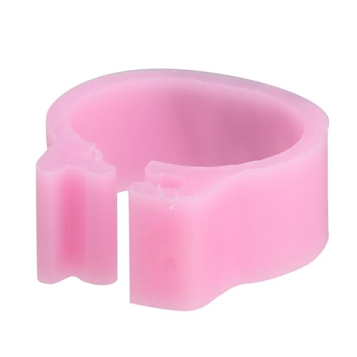 100PCS 8MM 001-100 Numbered Chicken Leg Bands, Clip on Leg Rings, Pigeon Identify Rings for Flock Management (Pink) - color: Pink
