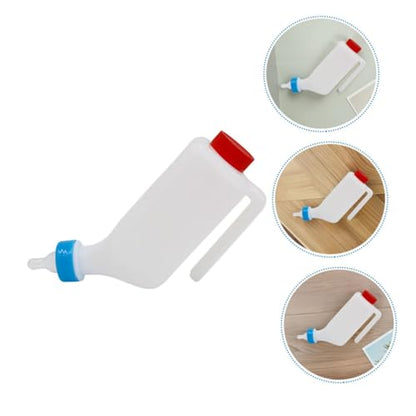 Pig Nursing Bottle for Livestock 1 Piece Plastic Milk Feeder for Goats Lambs and Small Animals Easy to Use Detachable Nipple for Efficient Feeding