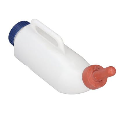 Calf Nursing Feeding Bottle, 2L Large Capacity Spill Proof Milk Feeder with Soft Silicone Nipple for Cattle Sheep
