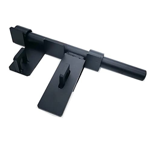 Heavy Duty 3/4″ Slide Bolt Weld-On Steel Gate Latch – Powder-Coated Black Finish, Large Security Slide Bolt for Metal Gates & Doors