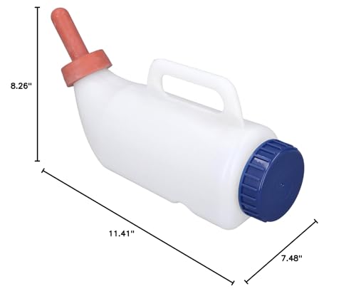 Calf Nursing Bottle, Nurser Bottles with Handle, Calf Cow Feeding Milk Bottle Cups, 2L Calf Cow Feeding Milk Bottle Cups, Animal Feeding Bottle, Goats Milk Feeder for Farm