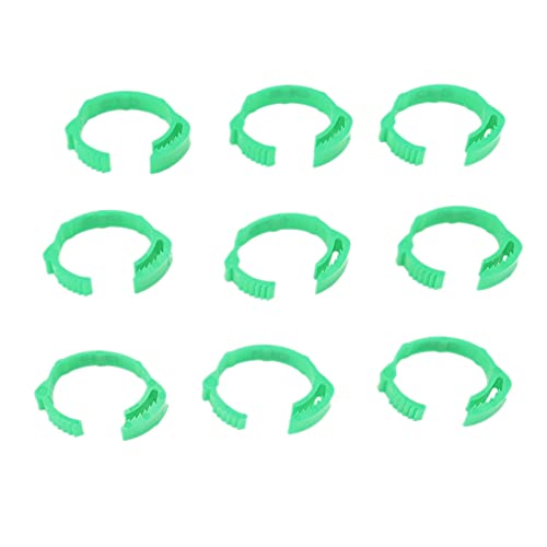 100Pcs Colorful Plastic Chicken Leg Buckle Rings, Retractable Poultry Identification Bands for Chicken Duck Bird, Safe and Material for Poultry Feeding Supplies (Green (100 Pieces per Pack)) - color: Green (100 pieces per pack)
