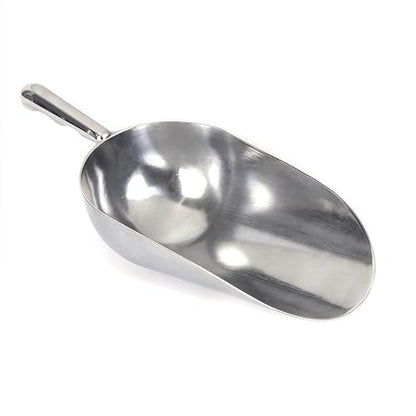 Heavy-Duty Cast Aluminum Kitchen Scoop - Rust-Proof, Ergonomic S-Handle Ice Cube Endurance Scoopfor Ice, Candy, Popcorn, Coffee Beans, Flour & Pet Food - Commercial-Grade Durable Design (L（24oz）) - size: L（24oz）