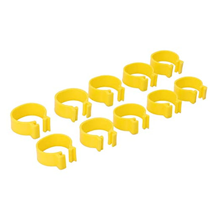 100 Pcs Chicken Ankle Rings, Chicken Leg Bands Yellow Chicken Leg Rings, 18mm Plastic Poultry Leg Bands Rings for Ducks Chicks Goose Turkey - size: 18mm