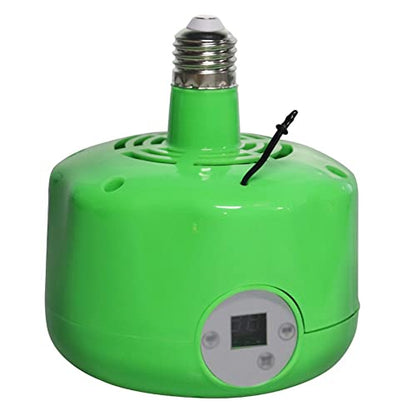 Reptile Heater Farm Animal Healthy Bulbs Warm Light for Chicken Piglet Dog Pet Thermostatic Temperature Controller Heater 220V (Color : Green)