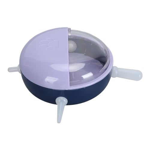Semme Pet Milk Bowl with 5 Nipples Breathing Device for Kittens Puppies Small Animals Safe Feeder with Lid (Purple) - color: Purple
