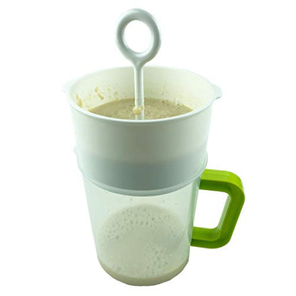 Multiple Usage Food Strainer, Nut Milk Bag Replacement, Yogurt Strainer, Food Grade Polycarbonate And Stainless Steel Mesh BPA-Free, Nut Milk/Soy Milk/Juice/Tea Filter