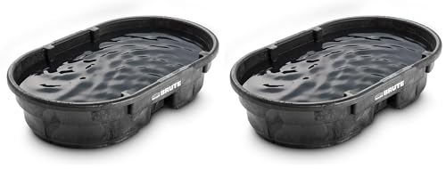 Rubbermaid Commercial Products Stock Tank, 50-Gallons, Structural Foam, Heavy Duty Container, for Livestock/Animal/Cattle Feed & Water, Outdoor Homemade Pool/Hot Tub/Bathtub, & Pet Cleaning/Dog Wash