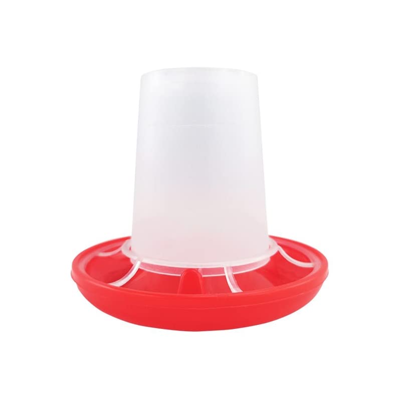 Baby Chick Feeder Waterer 0.35 Lbs Chicken Feeder 5.4 Ounce Chicken Waterer Small Birds Poultry Feeding Equipment Kit Non Toxic Plastic for Broiler Duck Farm Use (Style-1) - color: style-1