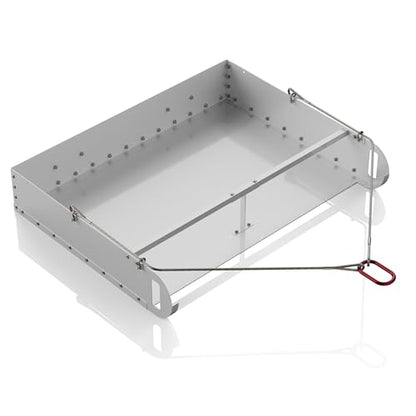 Pasture Manure Scoop, Tow Behind Manure Scoop for Horses Paddocks, Picks Up for Small Manure from Horse, Instead of a Manure Fork ATV Rake, Silver