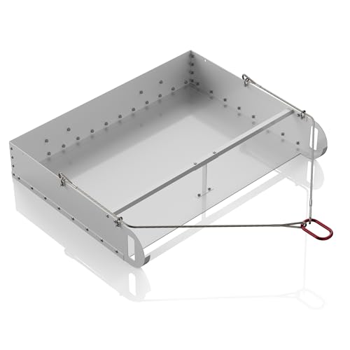 Pasture Manure Scoop, Tow Behind Manure Scoop for Horses Paddocks, Picks Up for Small Manure from Horse, Instead of a Manure Fork ATV Rake, Silver