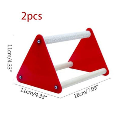 2Pcs Chick Perch Parrot Stand Safe Chicken Triangle Ladder Happy Baby Chicken Toy Coop Accessories