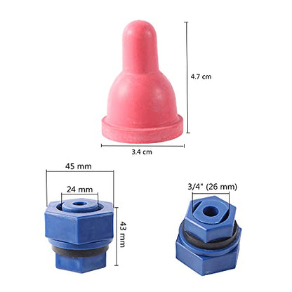 Sheep Goat Animal Teats Lamb Pacifier Pet Feeding Bucket Teats Lamb Feeder with Fixed Base for Farm Animal Pet Easy Installation Removal(Style 2) - size: Style 2