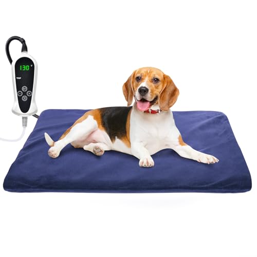 RIOGOO Pet Heating Pad, Electric Heating Pad for Dogs and Cats Indoor Warming Mat with Auto Power Off (X-Large:28" x 18") - size: X-Large:28" x 18"