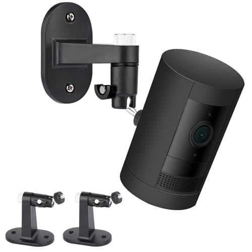 2Pack Adjustable Security Wall Mount Bracket for Ring Stick Up Cam & Ring Outdoor Cam Plus, Perfect View Angle for Your Surveillance Camera System - Black - color: Black