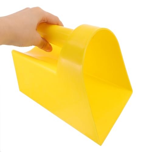 Sosoport Thickened Feed Shovel with Large Capacity Ergonomic Handle for Livestock and Poultry Feeding 7.87X7.08X5.70 Inch Durable Farm Scoop Tool