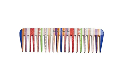 Rock & Ruddle Wide Tooth Comb. Perfect for Detangling Wet Hair and Applying Hair Color. Folio Society Stripe Design - color: Folio Society Stripe