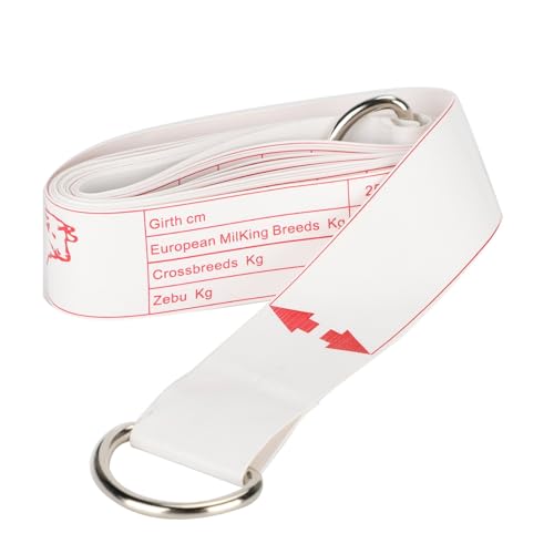 Cattle Tape Measure for Weight Estimation | Dual - Sided Bust Weight Ruler in Kg/Lbs | PVC Livestock Measuring Tape for Farmers/Ranchers | 250cm Length, Environmentally