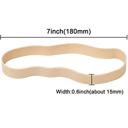 AIWOQI Rubber Bands Size#107 Heavy Duty Big Wide rubber band 30PCS Elastic Bands for Office Supply Trash Can File Folders Litter Box Rubber Bands (Light brown) - color: Light brown