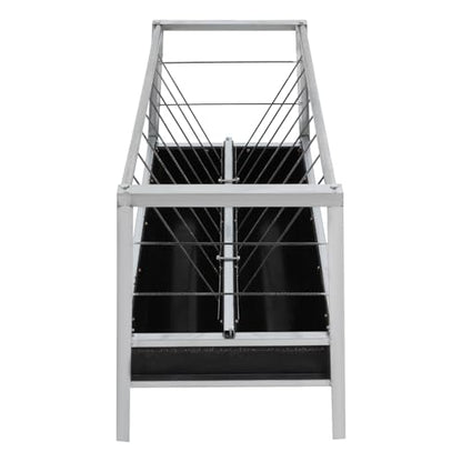 Livestock Feed Trough, Large Galvanized Livestock Feed Trough, Must-Have Galvanized Double-Sided Goat, Sheep, Cattle & Horse Feeder Ease of Assembly in Farm Outdoor for Sheep, Calf, Cow and Horse