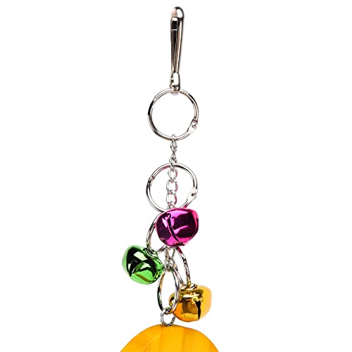 Chicken Mirror Toy with Bell, Wooden Hanging Playing Toy for Pet Chickens and Birds - Safe Non - Materials, Engaging Musical Entertainment, Ideal for Foraging and Gathering