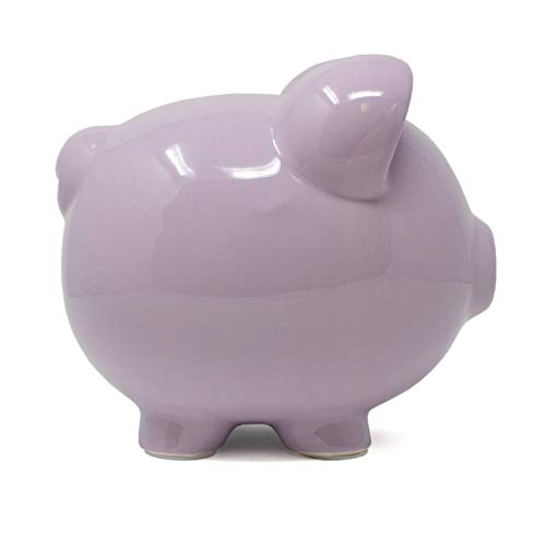 Child to Cherish Ceramic Piggy Bank, Purple - color: Purple