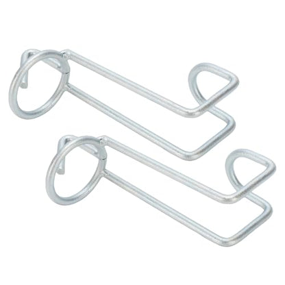 2Pcs Horse Feed Bucket Hooks, Heavy Duty Metal Stall Stable Hanger for Barn Fence Livestock Accessories, with Weather Proof Coating for Equestrian Water Holder