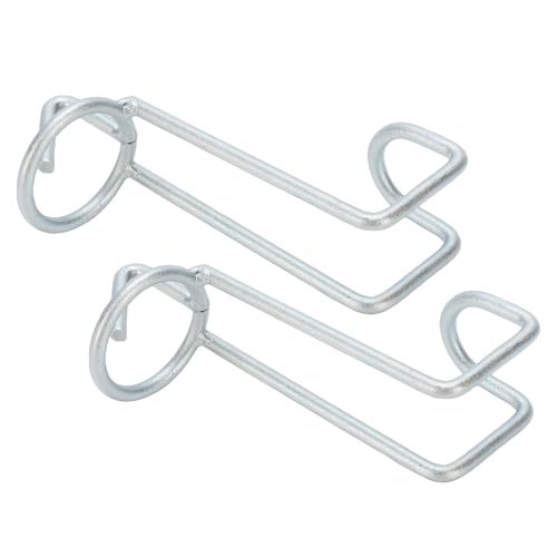 2PCS Feed Bucket Hooks, Weather Proof Stall Hooks for Barn Fence Stable Livestock Accessories for Garage Utility Room