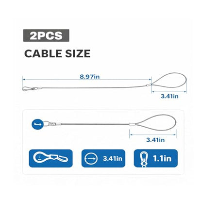 Gate Latch Cable Pull, Heavy Duty Stainless Steel Gate Opener Cable, Rust-Proof Fence Latch Release Cord Replacement for Outdoor Wooden Fences, Yard & Garden Gates (4, Silver) - size: 4 Pack