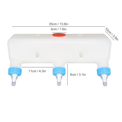 GLOGLOW 3L Goat Milk Feeder, 3 Nipples Hanging Milk Feeding Bucket | 3 Pacifier Small Animal Milk Feeder Farm Drinking Equipment for Professional Breeders Farmers Pet Care Experts