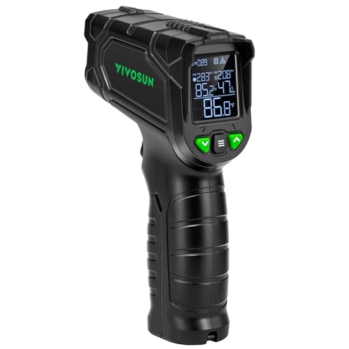 VIVOSUN VPD Thermometer, Handheld Environmental Monitor, Precision Infrared Laser Thermometer Gun with Adjustable Emissivity, Leaf VPD and Temperature Monitoring for Plants, Grow Tents, HVAC