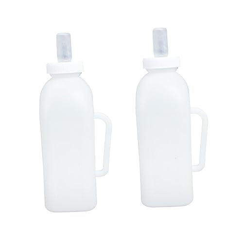 Abaodam 2L Calf Milk Bottle 2-Pack Nursing Bottle for Calves Kittens and Puppies Standard Neck for PET Nursing