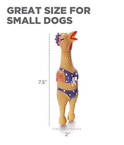 Outward Hound by Charming Pet Squawkers Henrietta Latex Squeaky Rubber Chicken Dog Toy, Funny Interactive Holiday Toy for Dogs, Small Size - color: Henrietta, size: Small