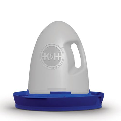 K&H Pet Products Thermo-Poultry Waterer 2.5gal. (Heated) Gray 60 Watts - No Roost Top & Non-Spill Refill