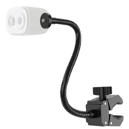Gooseneck Clamp Camera Mount with 1/4" Screw, Clip Mounts for Handlebar, Desk, Tube, Cross Bar, Flexible 30cm Gooseneck Arm, Compatible with Go Pro, Ring, Google Nest, Wyze, and Arlo - size: 11.8"