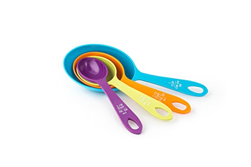 Fox Run Measuring Cup Set, 1/8 cup to 1 Cup, Multicolored 4 Cup Measuring Set - style: Measuring Cup Set
