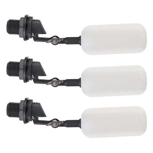 Cxztxcl Float Valve,1/2 Inch Automatic Water System Filler，Adjustable Arm for Ponds,Float Ball Valve,Plastic Aqua Pulse Float Valve，Automatic Water Level Control，Livestock Water Trough
