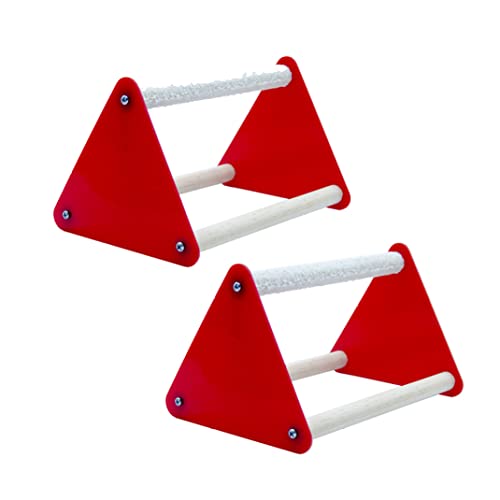 2Pcs Chick Perch Parrot Stand Safe Chicken Triangle Ladder Happy Baby Chicken Toy Coop Accessories