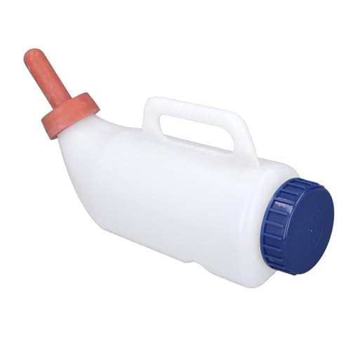 Calf Nursing Feeding Bottle, 2L Large Capacity Spill Proof Milk Feeder with Soft Silicone Nipple for Cattle Sheep
