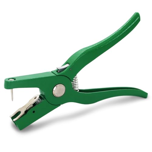 Livestock Ear Tag Pliers Universal Livestock Ear Tag Applicator for Easy Loading of Tags Cattle Cow Pig Sheep Goat Identification Card Installation Tools (Green) - color: Green