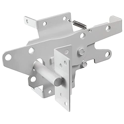 Jake Sales Self Closing Vinyl Fence Gate Single Gate Hardware Kit White (for Vinyl, PVC etc. Fencing) Fence Gate Kit - Single Fence Gate Kit has 2 Hinges and 1 Latch w/Screws (Lockable Both Sides) - size: Self Close White Kit