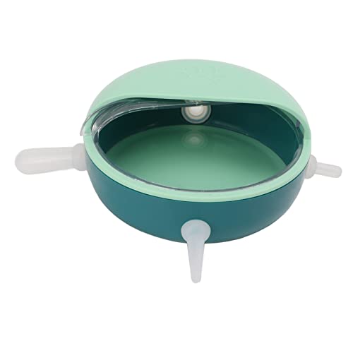 Pet Nipple Feeder with 5 Silicone Nipples, Small Pet Milk Bowl for Rabbits Puppy Kitten, Food Grade Simulated Nursing Bowl with Protective Cover, Natural Design Feeding Device for